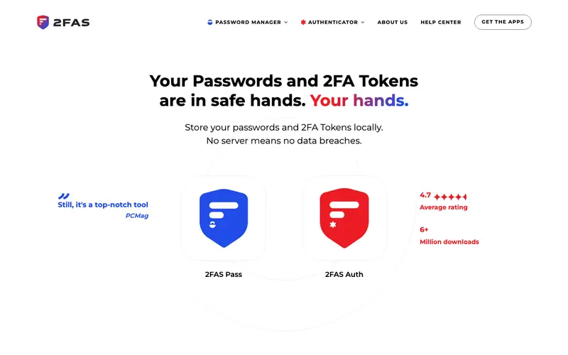 Screenshot of 2FAS Authenticator