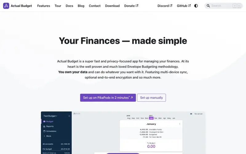 Screenshot of Actual