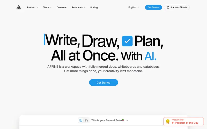Screenshot of Affine