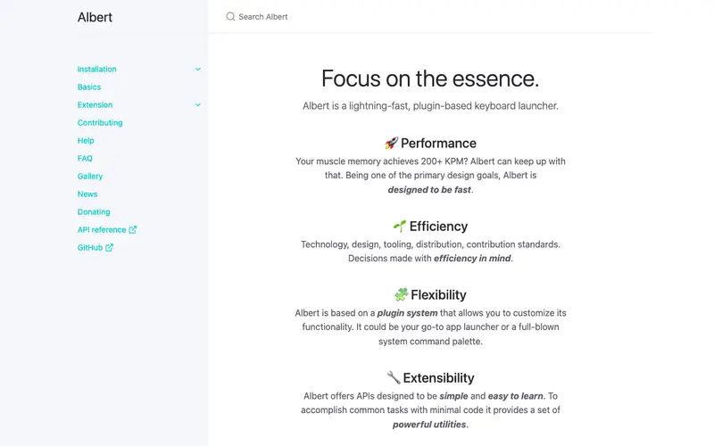 Screenshot of Albert (Launcher)