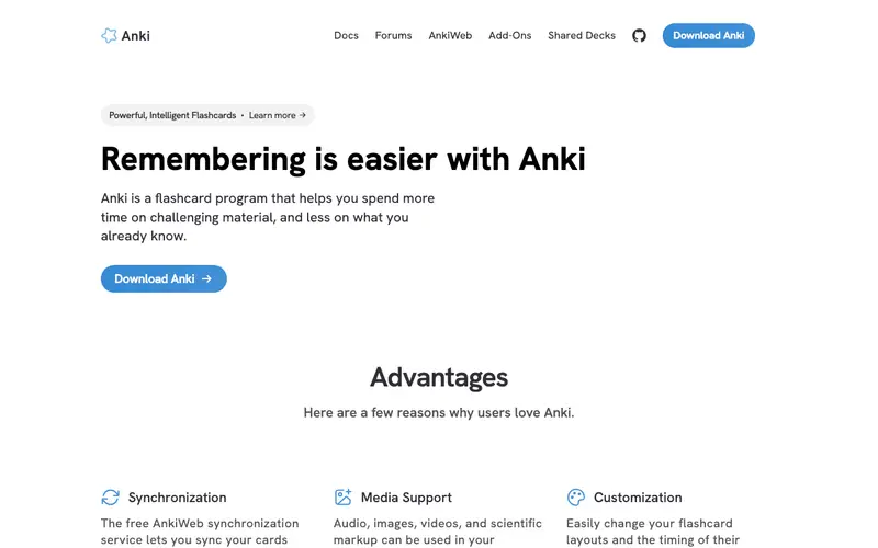 Screenshot of Anki