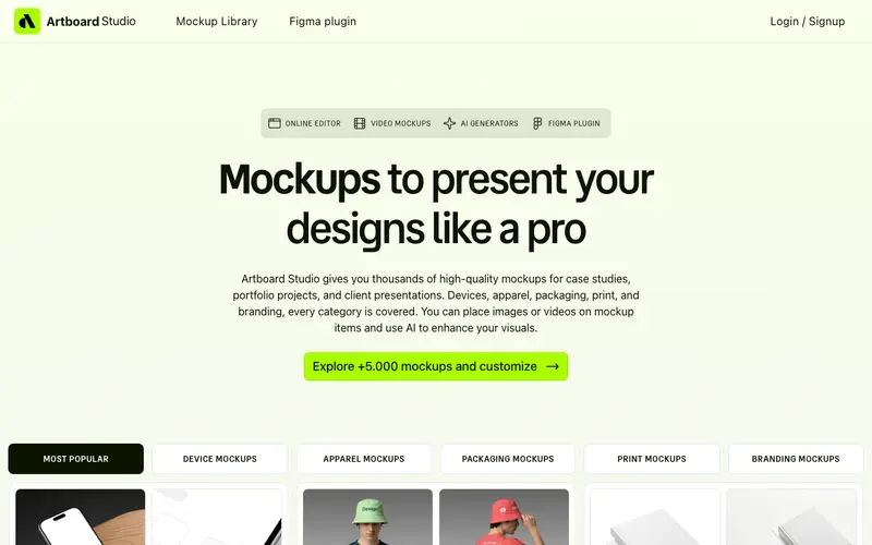 Screenshot of Artboard Studio