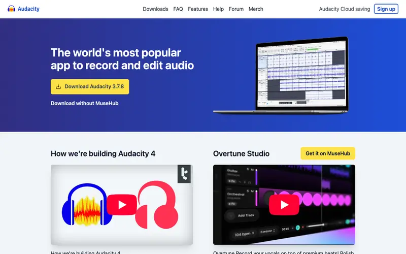Screenshot of Audacity