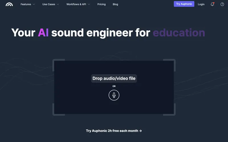 Screenshot of Auphonic