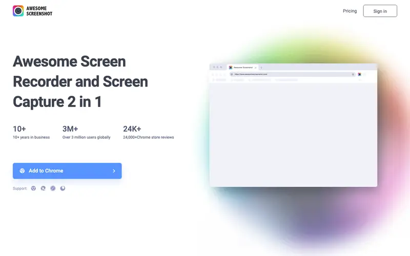Screenshot of Awesome Screenshot & Screen Recorder