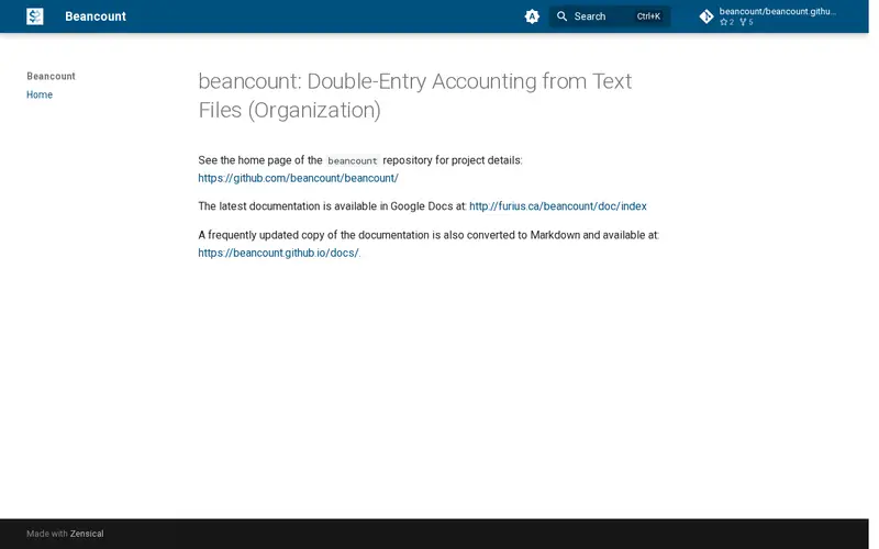 Screenshot of Beancount