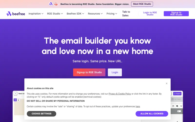 Screenshot of BEE Free
