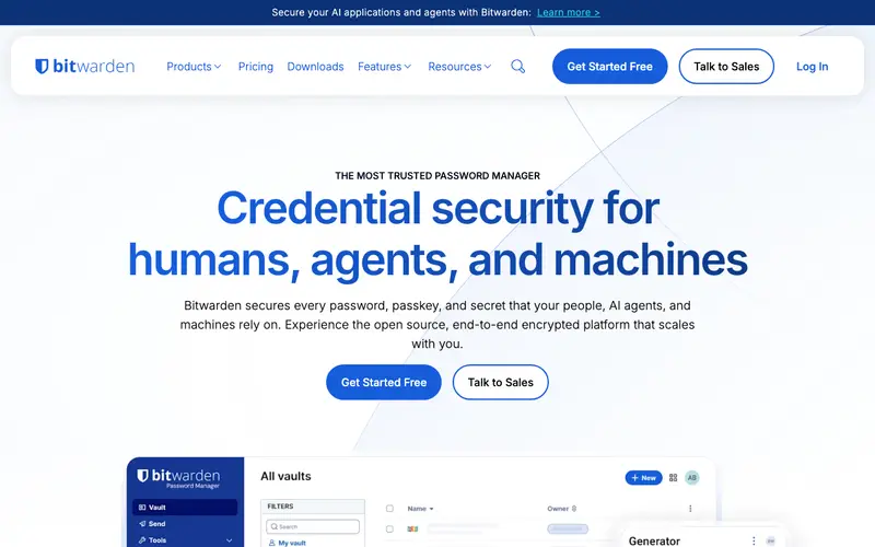 Screenshot of Bitwarden