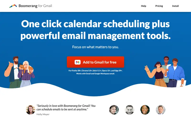 Screenshot of Boomerang for Gmail