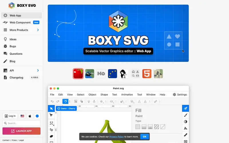 Screenshot of Boxy SVG