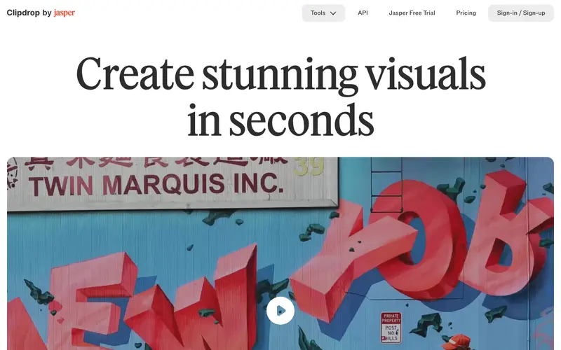Screenshot of Clipdrop