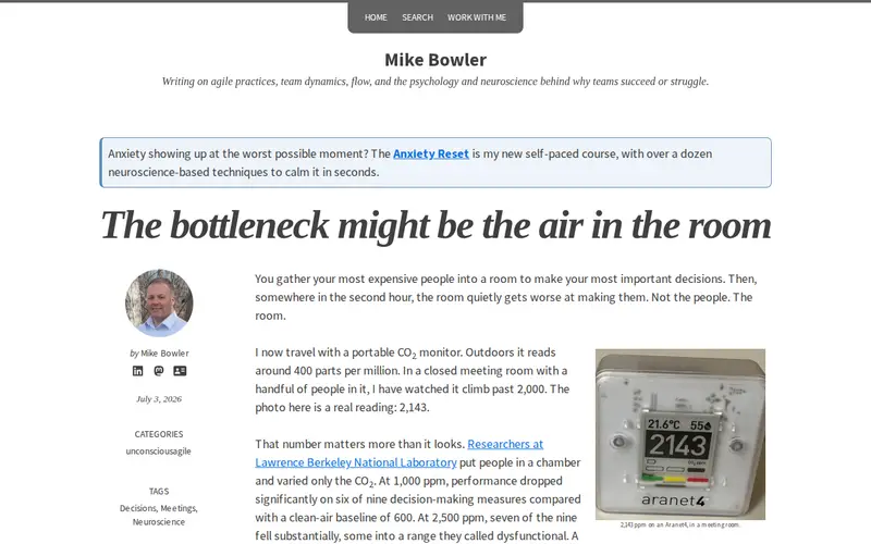 Screenshot of The bottleneck might be the air in the room