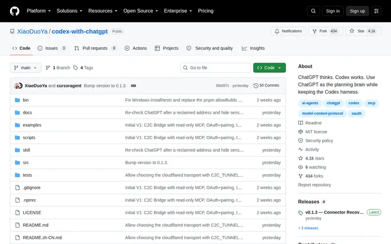 Screenshot of Codex With Chatgpt