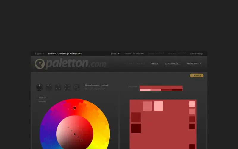 Screenshot of Paletton.com