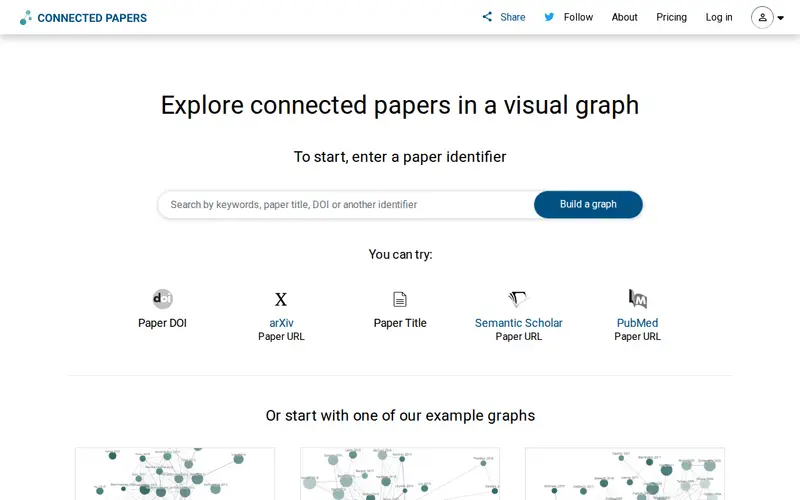 Screenshot of Connected Papers