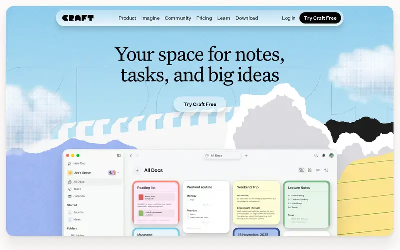 Screenshot of Craft