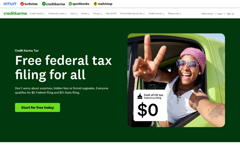 Screenshot of Credit Karma Tax