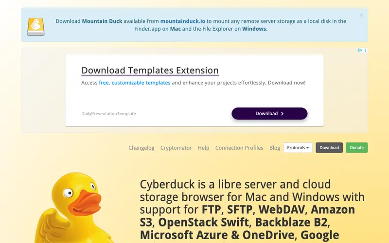 Screenshot of Cyberduck