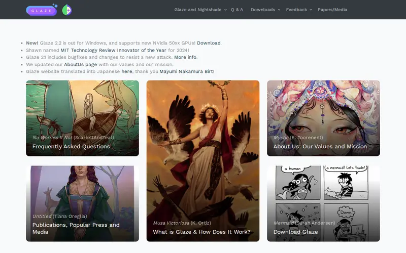 Screenshot of Glaze