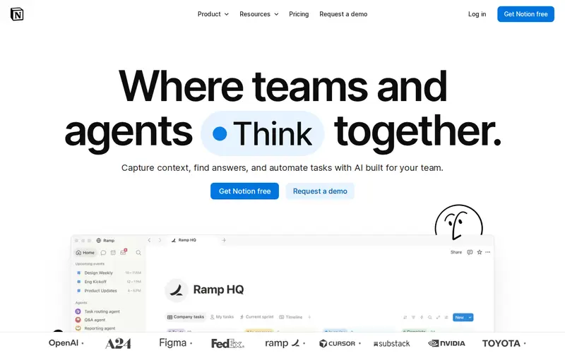 Screenshot of Notion