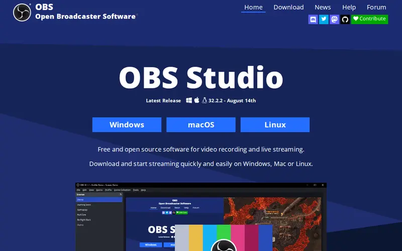 Screenshot of OBS Studio
