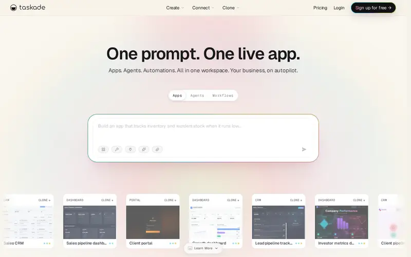 Screenshot of Taskade