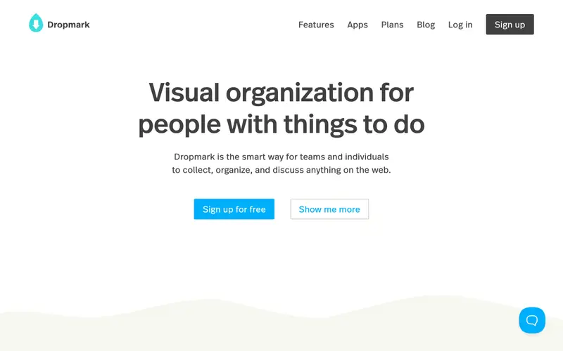 Screenshot of Dropmark
