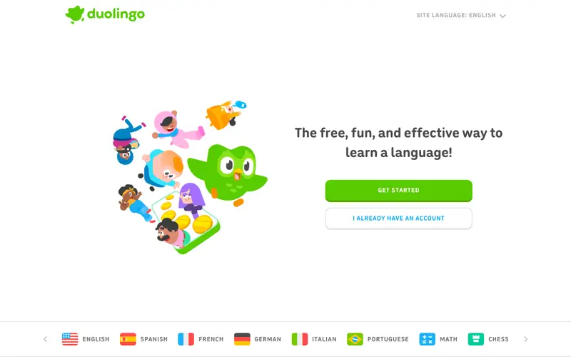Screenshot of Duolingo