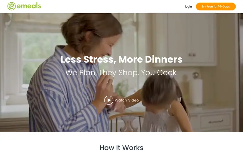 Screenshot of eMeals