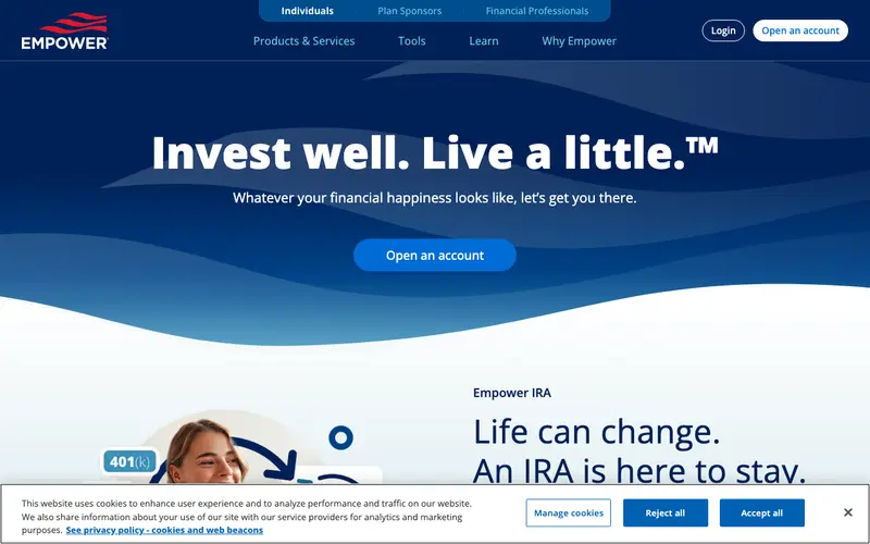Screenshot of Empower (formerly Personal Capital)