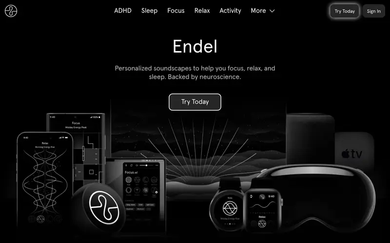 Screenshot of Endel: AI Soundscapes
