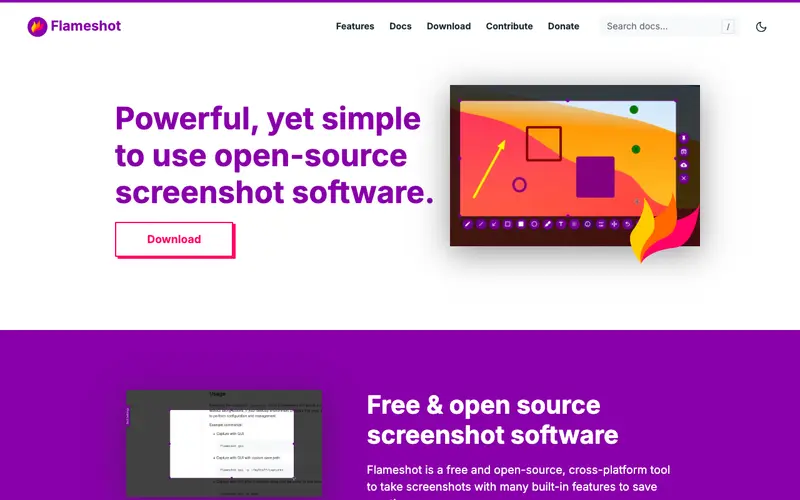 Screenshot of Flameshot