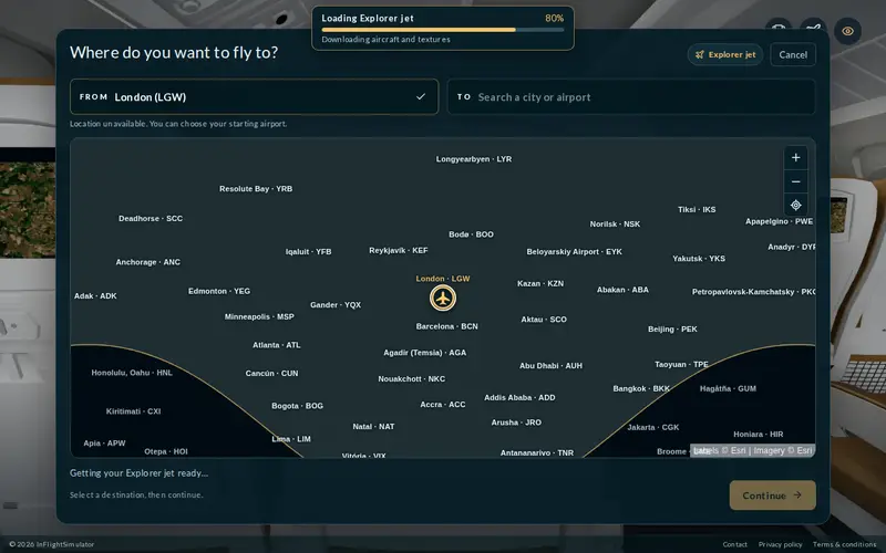 Screenshot of In-Flight Simulator