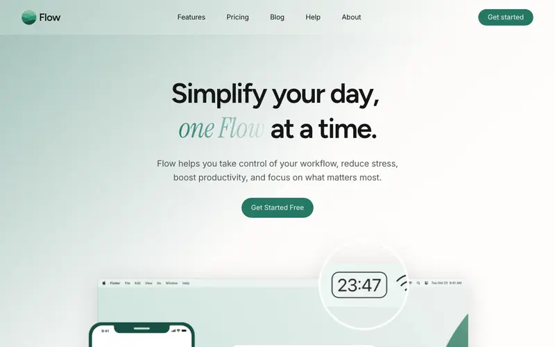 Screenshot of Flow - Focus & Pomodoro Timer