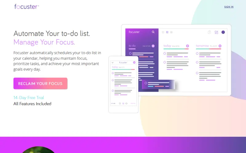 Screenshot of Focuster