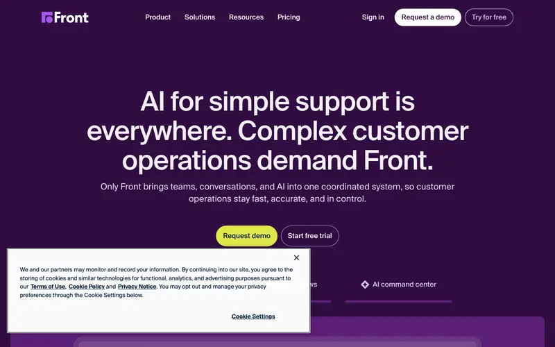 Screenshot of Front