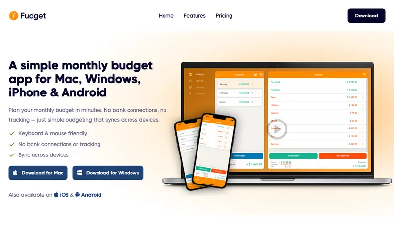 Screenshot of Fudget - Budget Planner