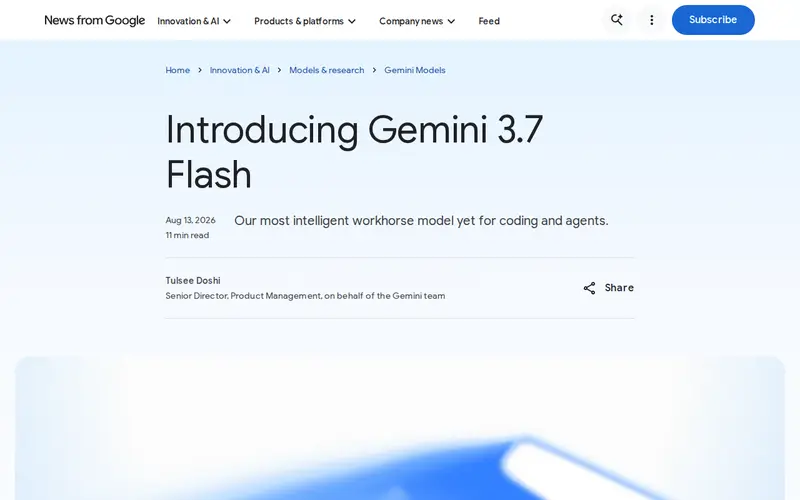 Screenshot of Gemini 3.7 Flash