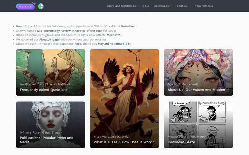 Screenshot of Glaze