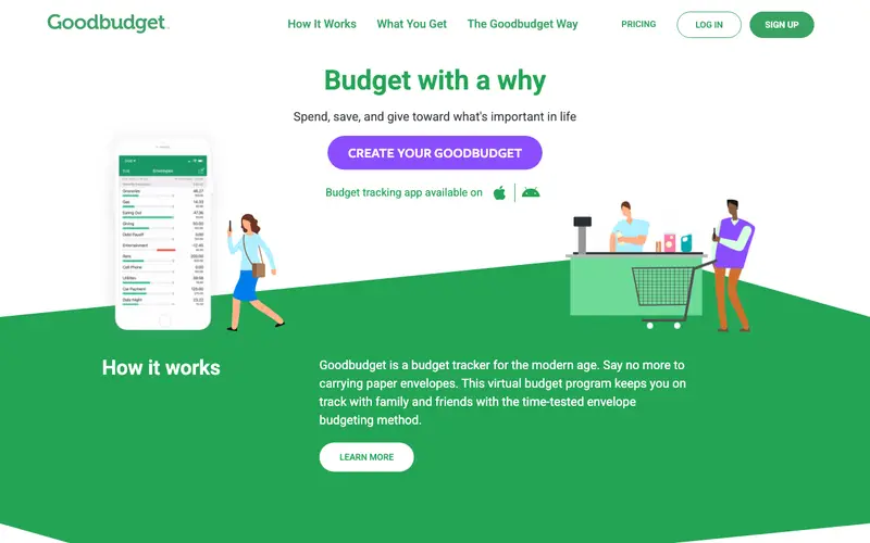 Screenshot of Goodbudget