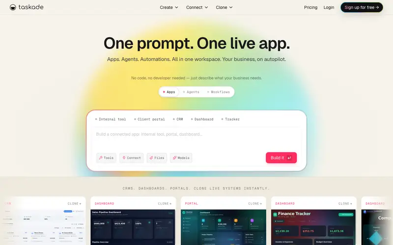 Screenshot of Taskade