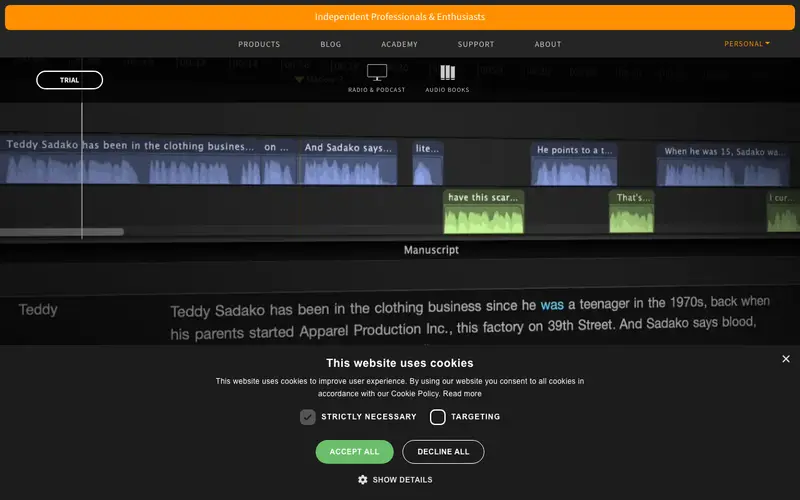 Screenshot of Hindenburg Journalist Pro