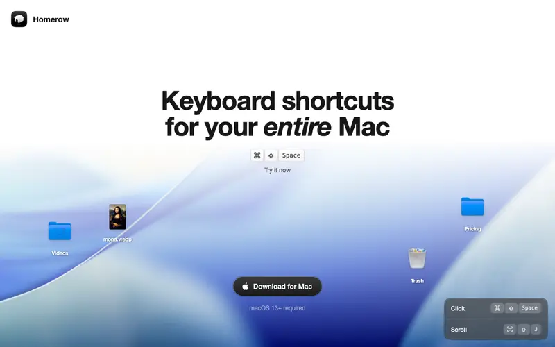 Screenshot of Homerow