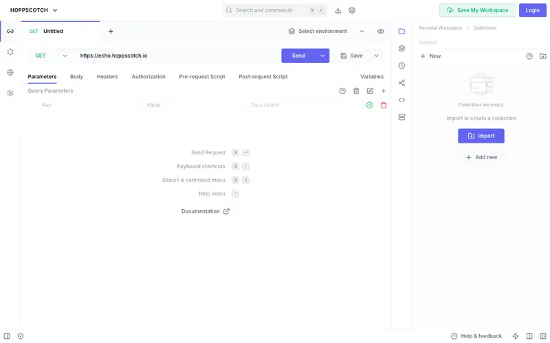 Screenshot of Hoppscotch