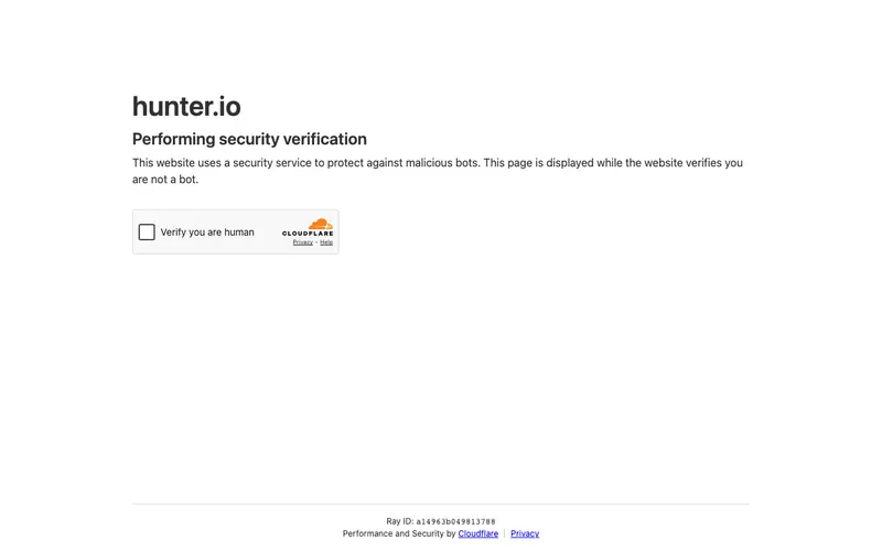 Screenshot of Hunter.io