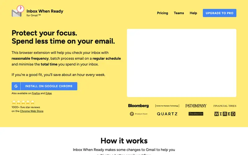 Screenshot of Inbox When Ready
