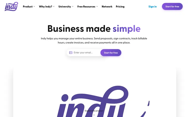 Screenshot of Indy