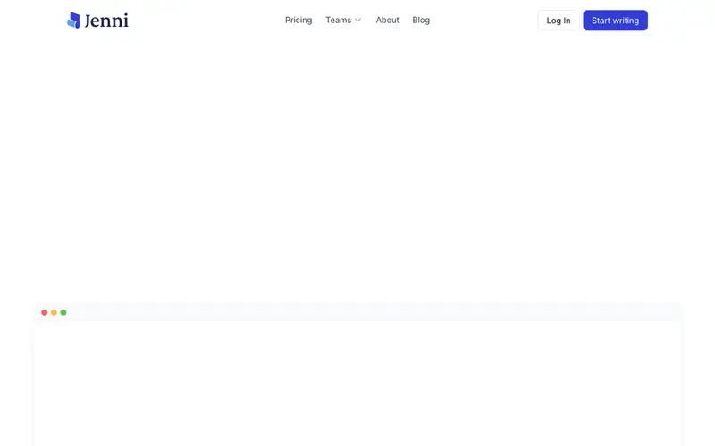 Screenshot of Jenni AI