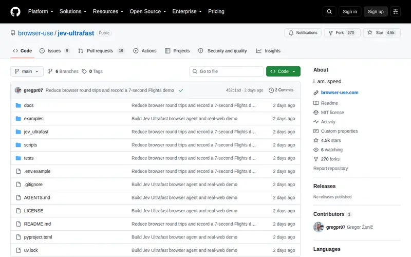 Screenshot of JEV Ultrafast