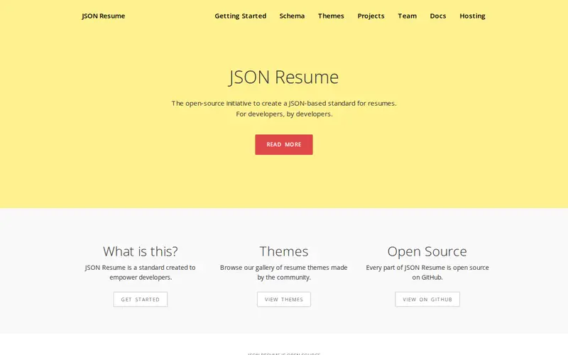 Screenshot of JSONResume
